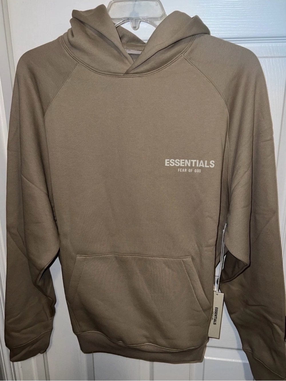 Fear of God Essentials Hoodie in Taupe Sz L